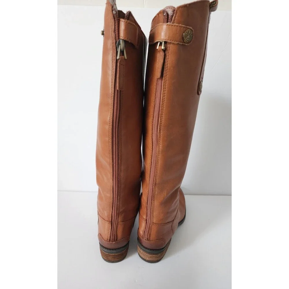 Sam Edelman Penny tall Riding Brown Boots Whiskey British tan size 6 M